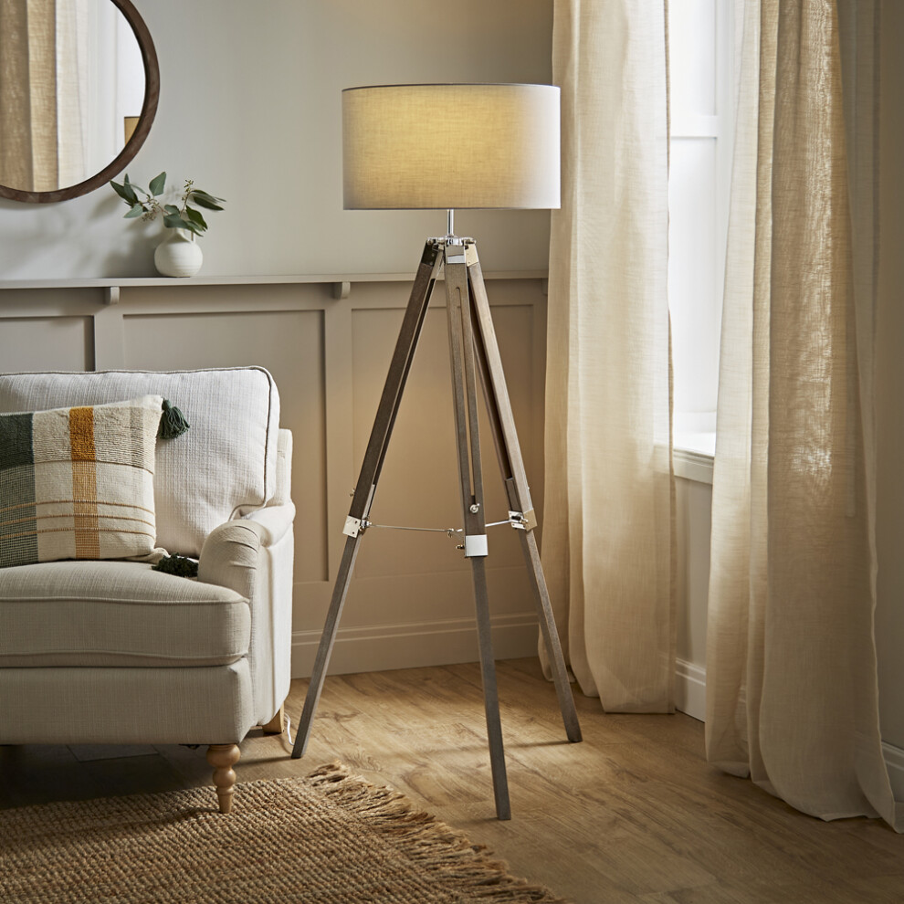 Clipper Tripod Brown Floor Lamp