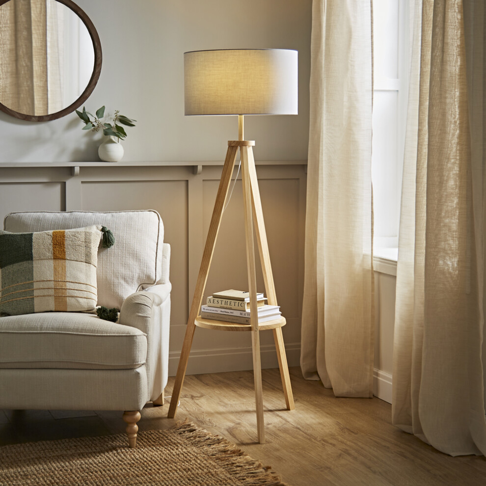 Morrigan Tripod Brown Floor Lamp