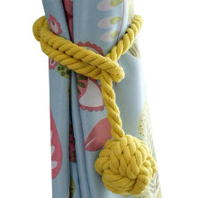 (Kultainen) Rope Ball Verho Tie takaisin Holdbacks Verhot & Voiles Verhot Koristeet Uusi