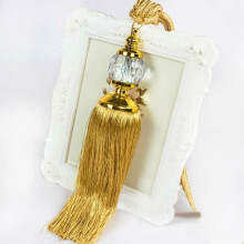 (Ouro (Par)) Par de Cortinas de Luxo Corda Tie Backs Tassel Tiebacks Holdback Art Decor