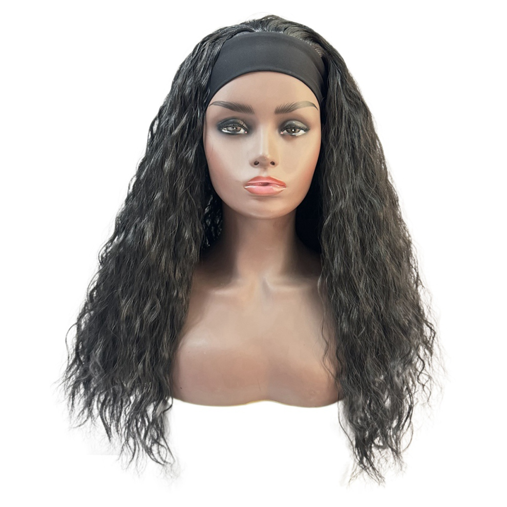 Exogio 22 Inches Ice Hair Band Wig Black