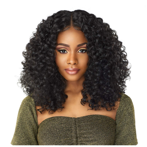 HD Lace Front Wig Middle Parted Curly Big Wave Women's 1