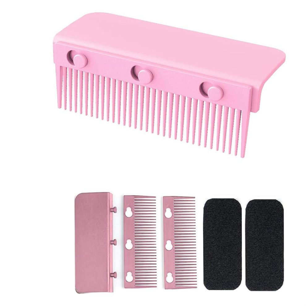 Photos - Hair Pin / Headband / Elastic Hair Tie Flat Iron Comb Attachment Clip On, Grip for pink