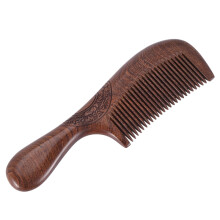 Unisex Sandalwood Comb Fine-Tooth Wooden Handles Hair