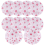 10Pcs Waterproof Shower Cap Elastic Bath Hat for Women Reusable 3
