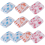 10Pcs Waterproof Shower Cap Elastic Bath Hat for Women Reusable 2