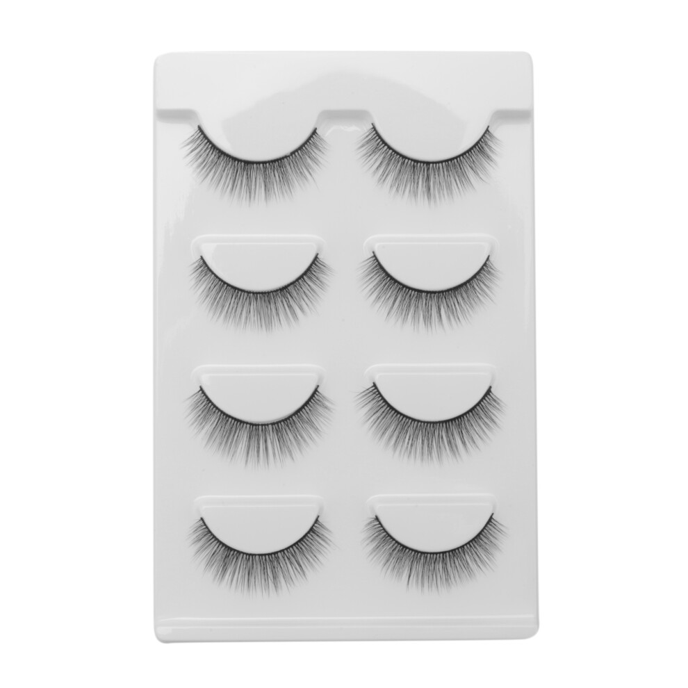 SHIDISHANGPIN 4 Paires De Cils Vison Faux 3D Naturels En G101