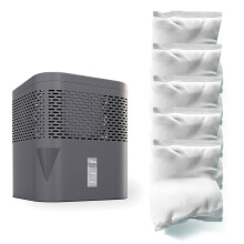 (Grey) BonAura AirOne Lite Automatic Dehumidifier / No Electricity Needed / 1L Capacity / Pour Spout & Level Indicator