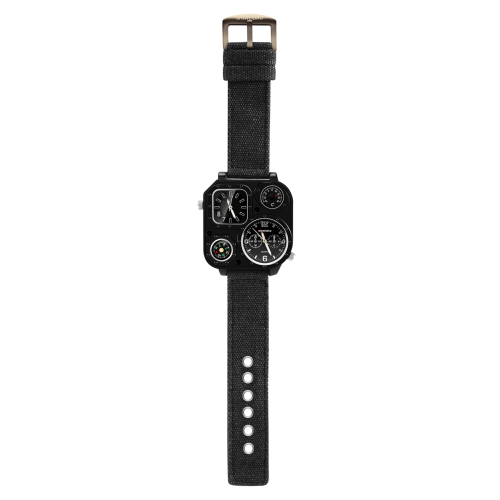 Ανδρικό ρολόι χειρός Dual Time Zone Quartz με πυξίδα 2