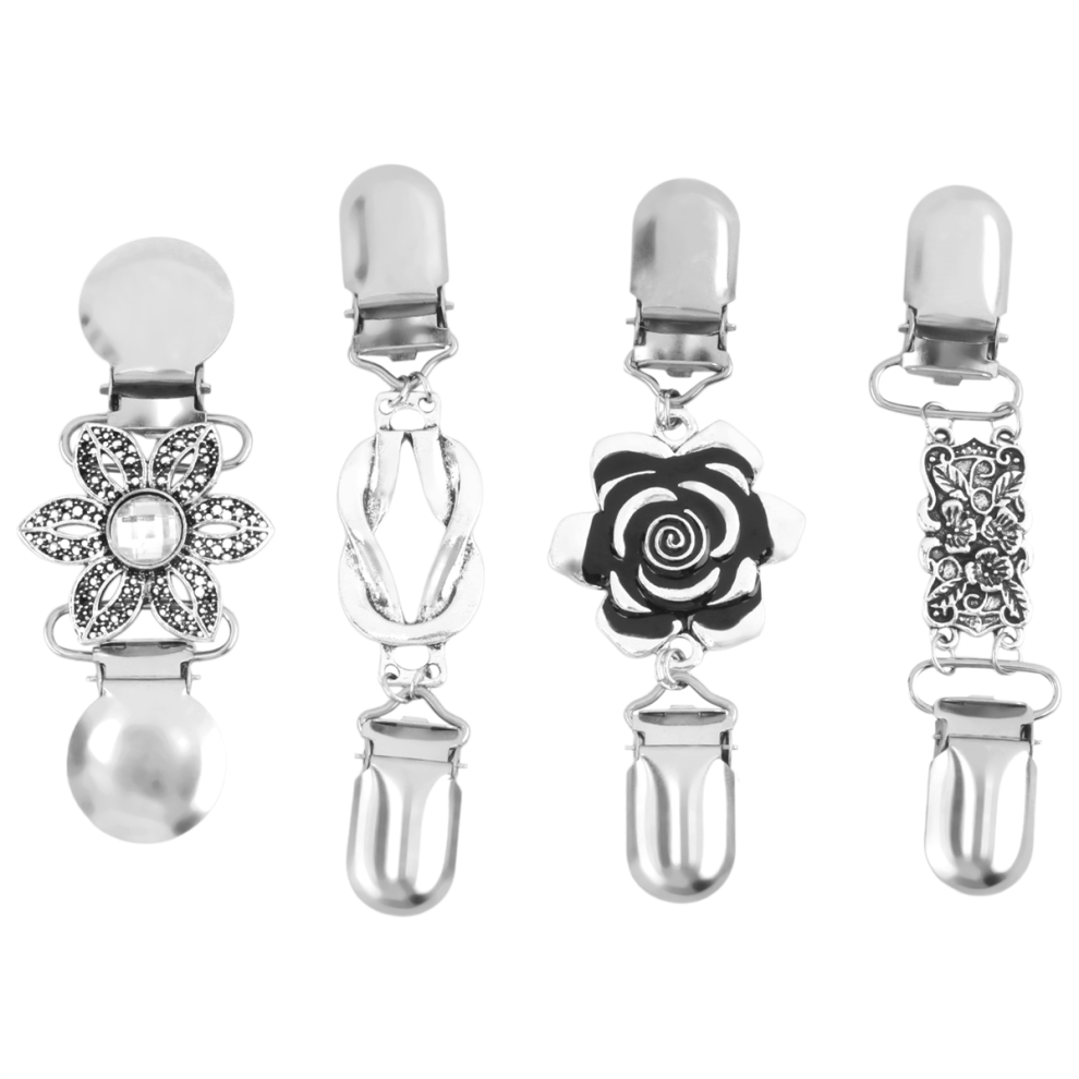 4 Pieces Vintage Sweater Shawl Clips Retro Cardigan Collar