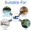Pool Brush for Step & Corner,Rotatable Hand Scrub with Bristles 5
