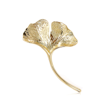 Retro Elegante Ginkgo Blad Broches voor Vrouwen Bruiloft Pin Mode Bijouterie B