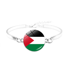 Bracelet Drapeau Palestinien en Alliage 12 PièCes, Tressé RéGlable Palestine, DéTachable Palestine