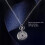Montre Gousset Quartz Alliage Argent Pendentif Collier 4