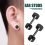 1 par herre barbell-ørestuds, 4 mm, sort 8