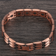 Herren Elegante Reinem Kupfer Magnetfeld Therapie Link Armband Schmerz Linderung für Arthritis und Tunnel MäNnlichen Schmuck