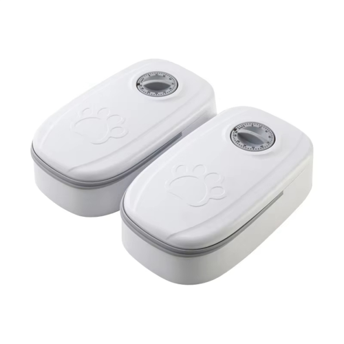 Automatic Timing Pet Cat Feeder 350ml Dish Bowl Double B