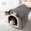 Cat/Dog Bed Removableand Washable Foldable Pet Sleepping S 6