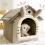 Cat/Dog Bed Removableand Washable Foldable Pet Sleepping S 3