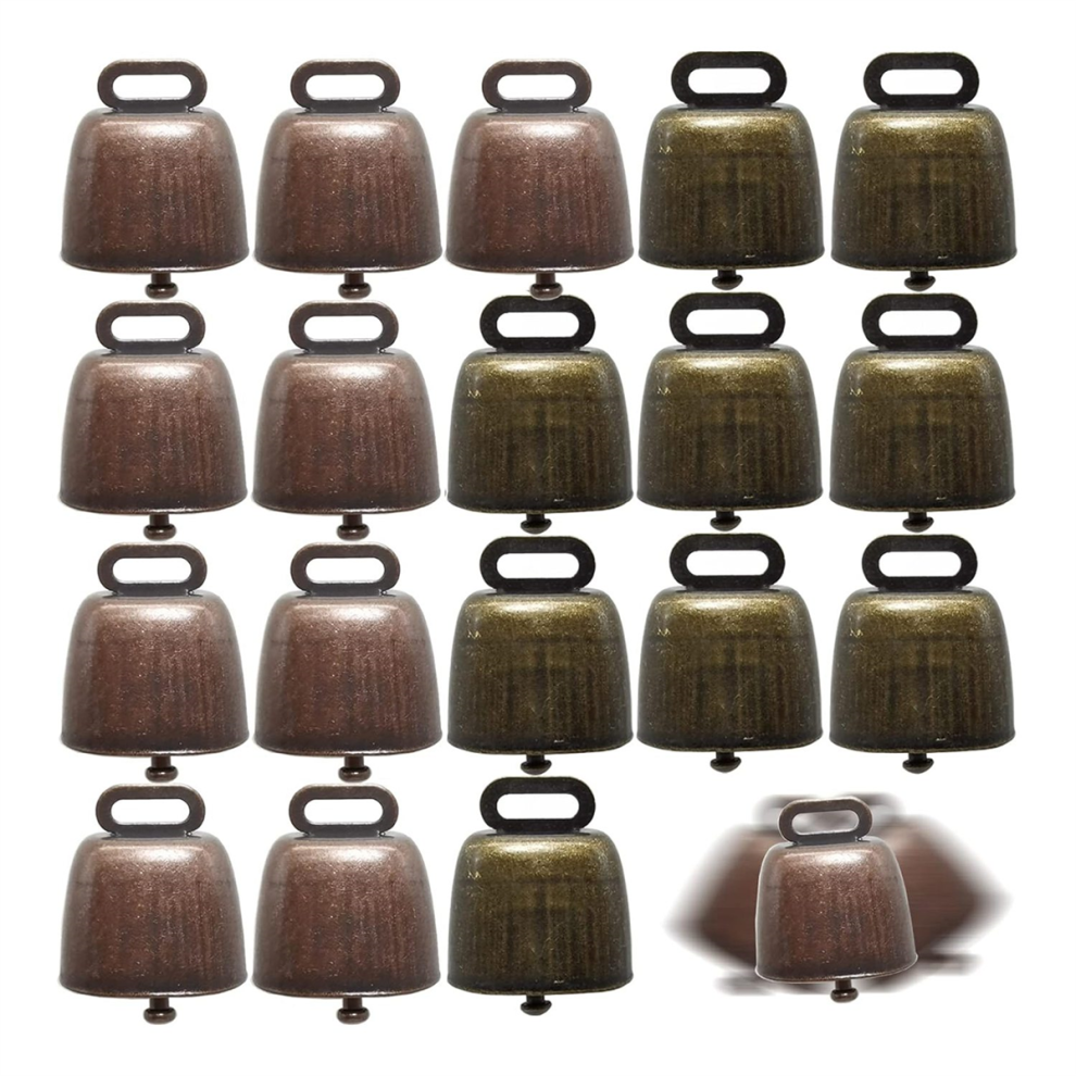 18PCS Cow Horse Sheep Grazing Copper Bells Small Brass