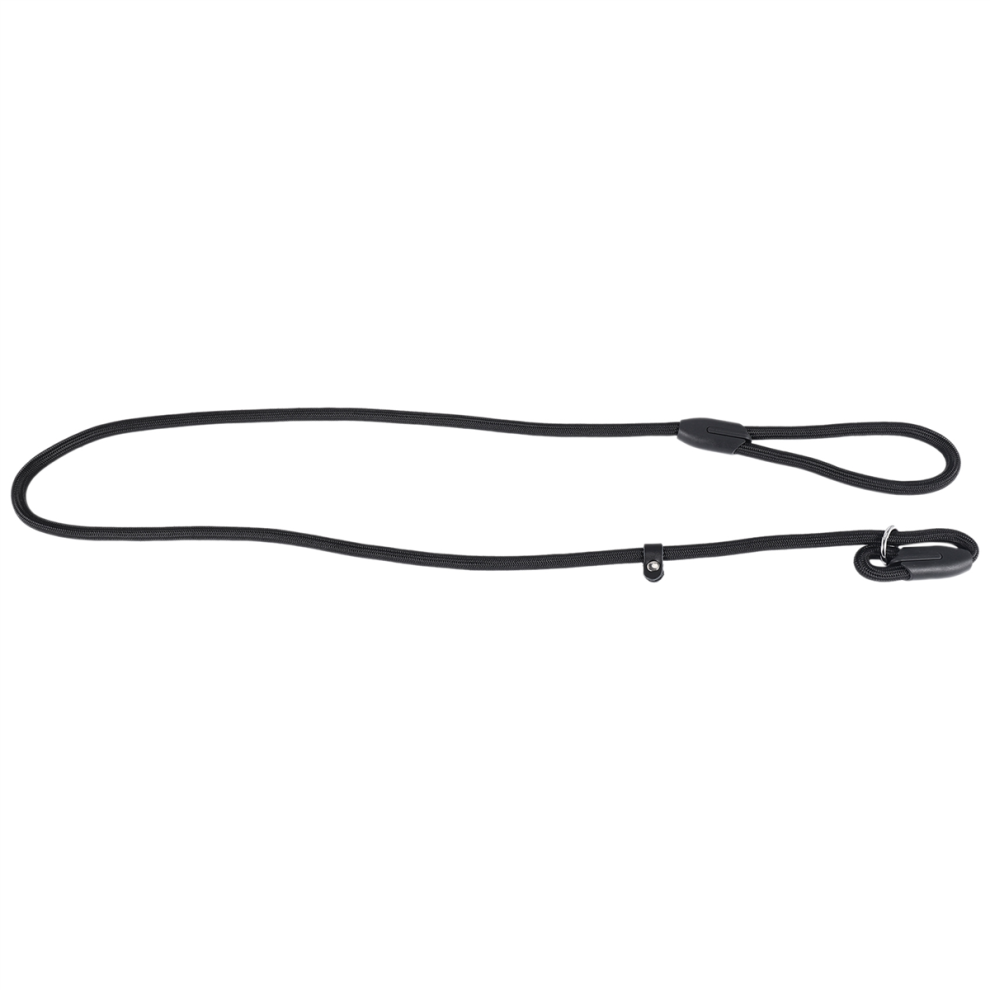 Robuste Nylon corde de collier pour animaux compagnie Formation glissement chien Conduite marche Avec Chaine P 1cm noir