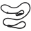 Nylon Dog Training Slip Walking Lead With P Chain 1cm μαύρο 3