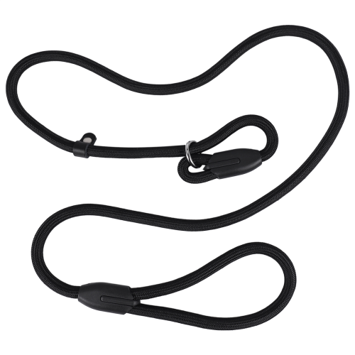 Nylon Dog Training Slip Walking Lead With P Chain 1cm μαύρο 2