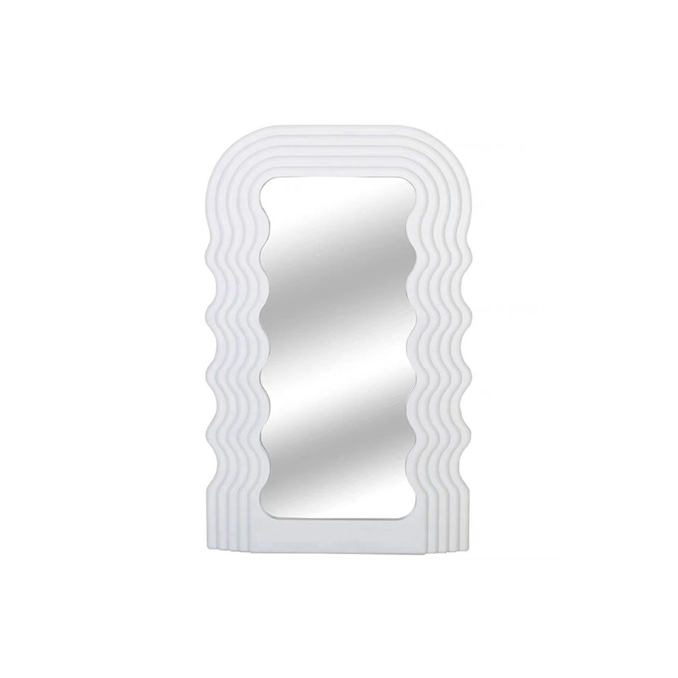 Espejo De Arte Ondas Irregulares Maquillaje Estilo Medieval Lujo Decoraci?N Del Hogar-image