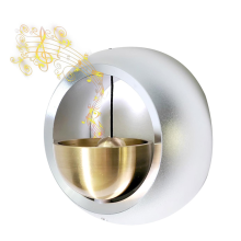 Cloche de Commerçant pour L'Ouverture Porte, Carillon Porte les Entreprises Lors L'Entrée, Cloches à Fixation Magnétique Argentée