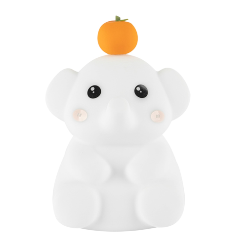 Cute Elephant Lamp, Silicone Night Light with 30 Minutes Timer,White