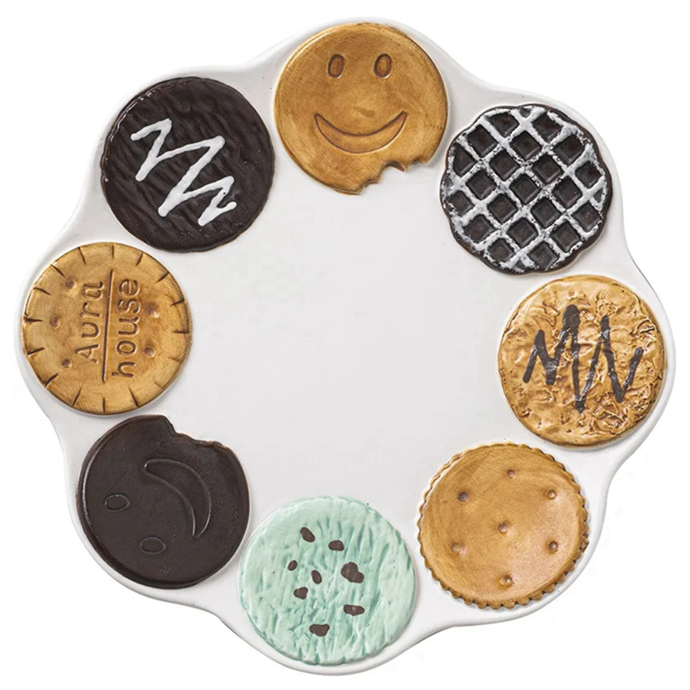 Assiette à Dessert de Bureau en CéRamique Mignonne pour DéJeuner , Multicolore et ColoréE
