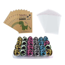 Dinosaur Favors -24 Pack Hatching Eggs with Cards Bulk