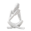 White Thinkers Resin Statue Reading Ornament, A 2
