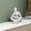White Thinkers Resin Statue Reading Ornament, B 5