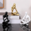 White Thinkers Resin Statue Reading Ornament, B 7