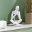 White Thinkers Resin Statue Reading Ornament, A 5
