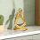 Gold Thinkers Resin Statue Reading Ornament, A 5