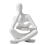 White Thinkers Resin Statue Reading Ornament, B 2