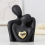 Mini Couple Statue TV Stand Decor Abstract Sculpture Black A 5