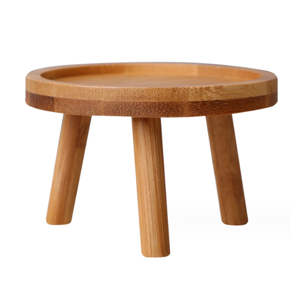 Plateau de Pot Fleur éTagèRe à Fleurs en Bois IntéRieur Bureau Salon Succulent Pothos Base Vase sur Pied