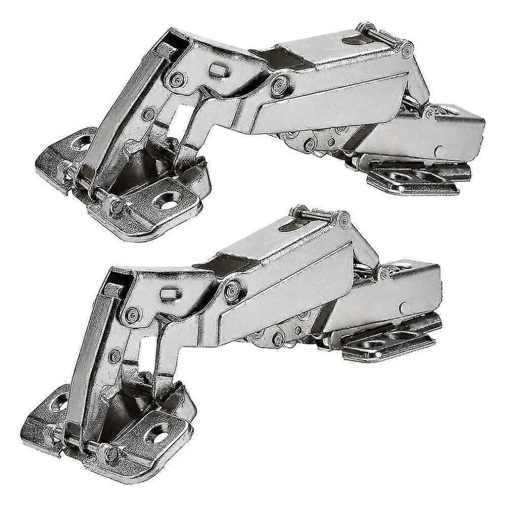 (As Show, One Size) 2Pcs 175 Degree Hinges Frameless Cabinet Doors Hinges Concealed Hydraulically Adjustable Mounting Hinges New 5063595984921