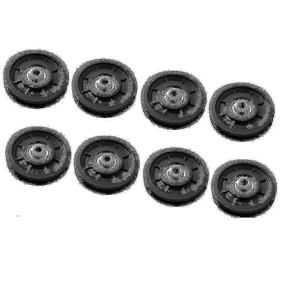 (As Show, One Size) 8 Pcs 90Mm Pulley Rollers Nylon Bearing Pulleys Gym Equipment Parts Fitness Equipment Parts 5063595927614