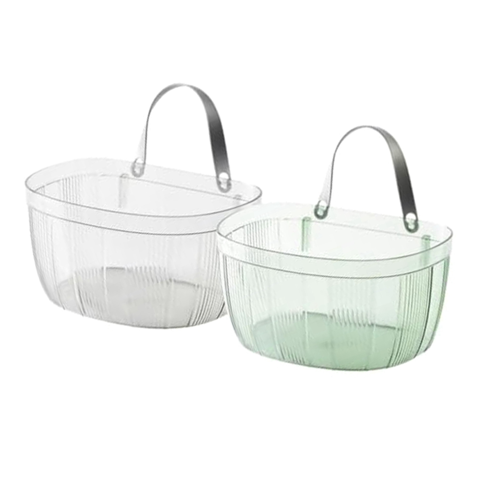 2 PièCes Maison Tenture Murale Panier Plante Cintre Suspendus Paniers de Rangement Organisateur Pots pour Plantes Salle Bain