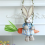 Easter Straw Bunny Figurine, on Carrot Swing, A 8