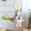 Easter Straw Bunny Figurine, on Carrot Swing, A 4