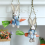 Easter Straw Bunny Figurine, on Carrot Swing, A 5