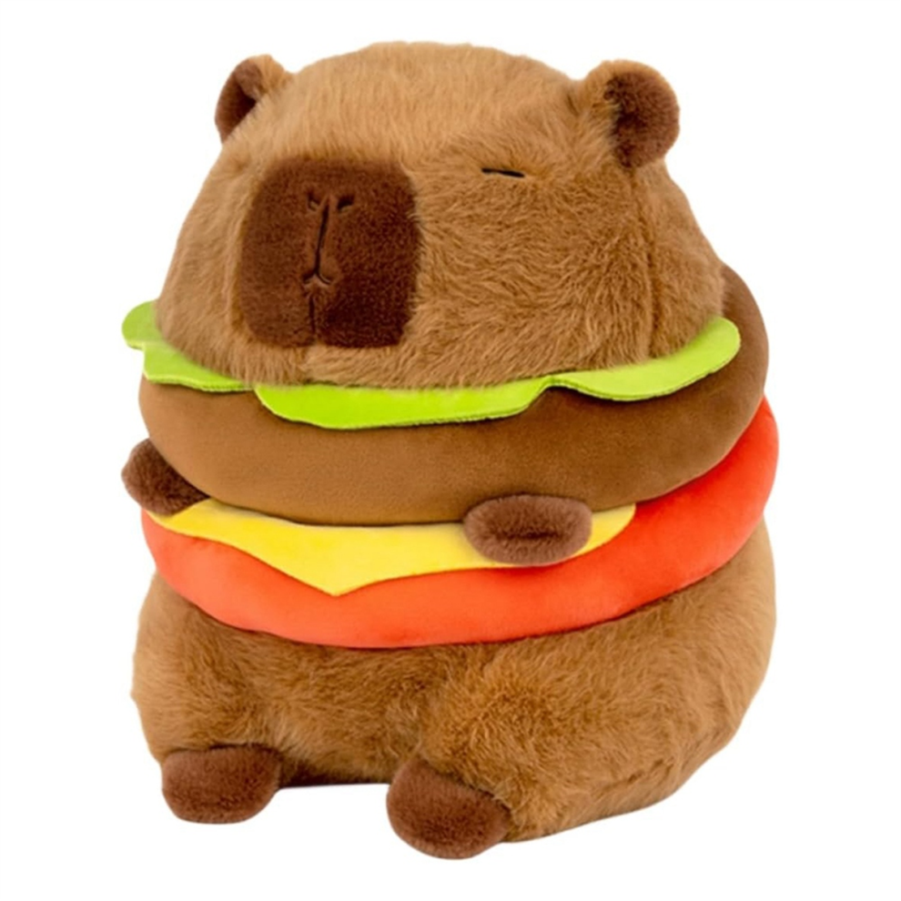 Exogio Realistic Capybara Burger Plush, Cute Stuffed Animal Pillow