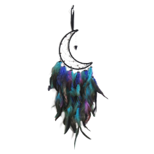 Moon , de Penas Feito À Mão Boho Ornamento para Pendurar Na Parede Presente Bênção Decoração Festa no Quarto
