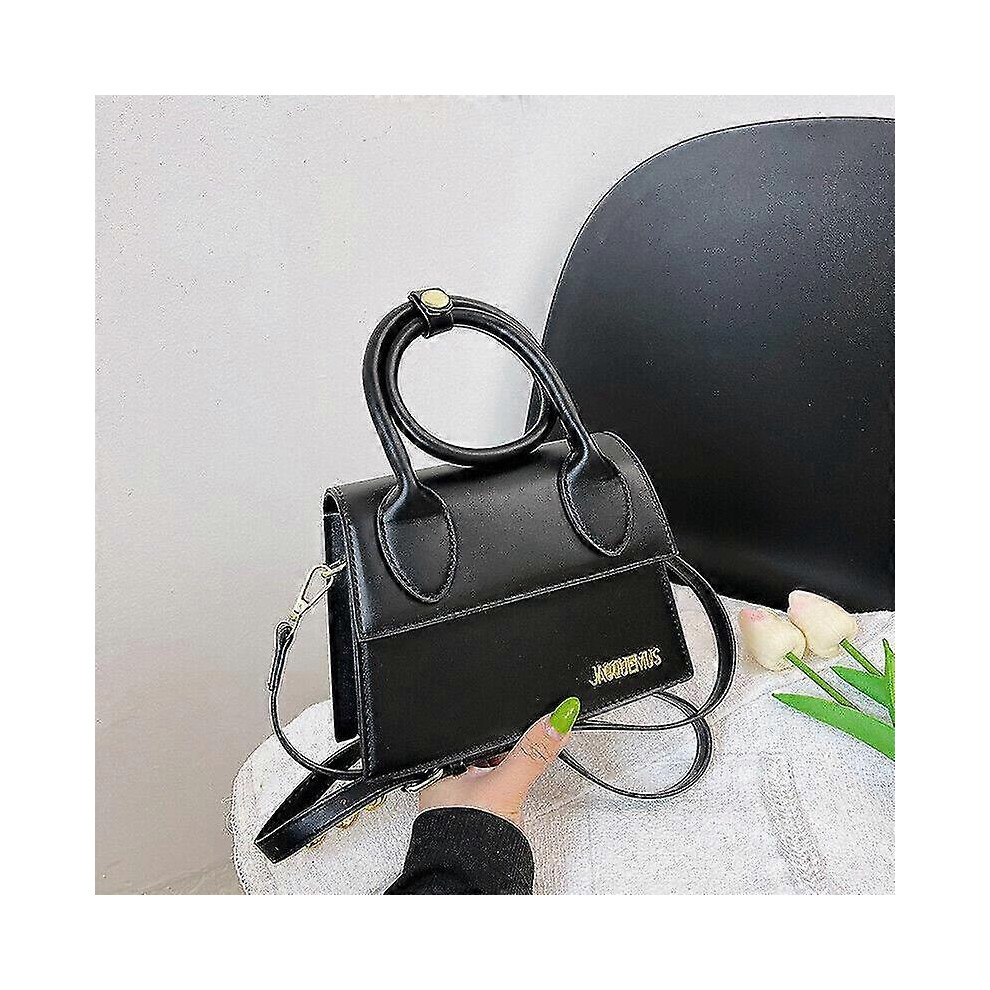 (Black, One Size) New Fashion One-Shoulder Diagonal Handbag Ladies Shoulder Messenger Bags 5062994733451