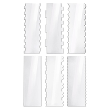 6PCS Acrylic Cake Spatulas, Cream Smooth Spatulas